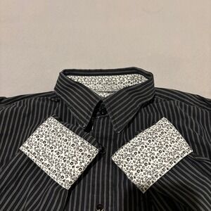 Panhandle Slim Mens Pearl Snap Shirt Medium Flip Cuff Western Cowboy Rodeo